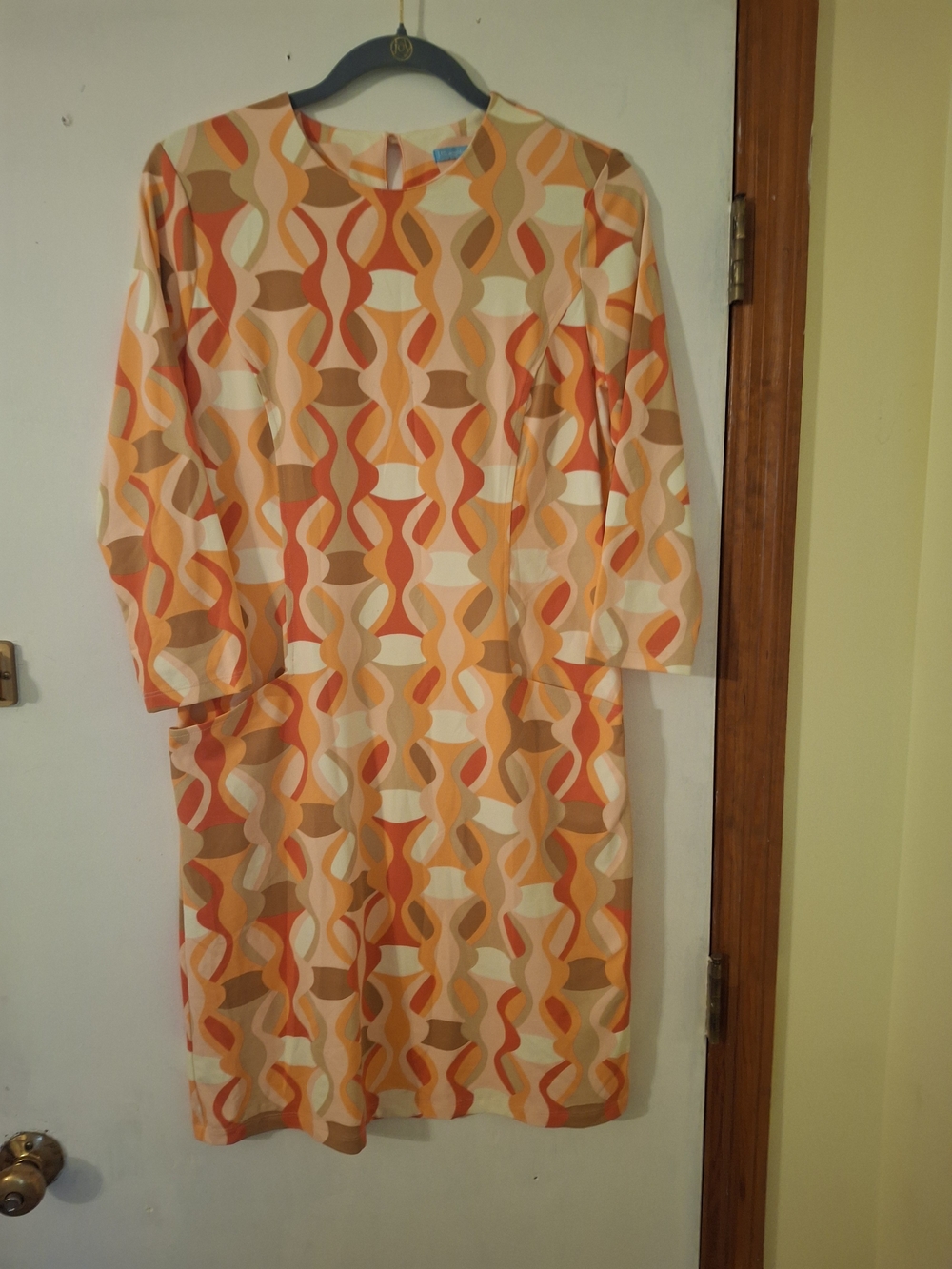 J. McLaughlin Catalyst Catalina Cloth Dress Beautiful Retro Geometric Print